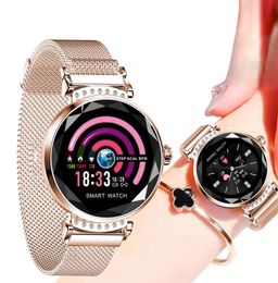 Luxury Smart Watch Femmes imperméables Fashion Smartwatch Smart-Cart Steme Fitness Tracker pour Android iOS Phone2874671