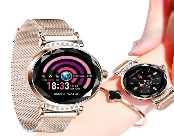 Montre intelligente de luxe femmes étanche dames mode Smartwatch fréquence cardiaque Fitness Tracker pour Android IOS Phone6175185