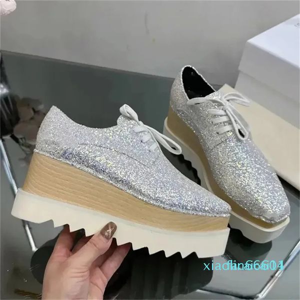 Luxury-Sneaker Designer Women Platform Sneak Platform Zapatos espesos Zapatos