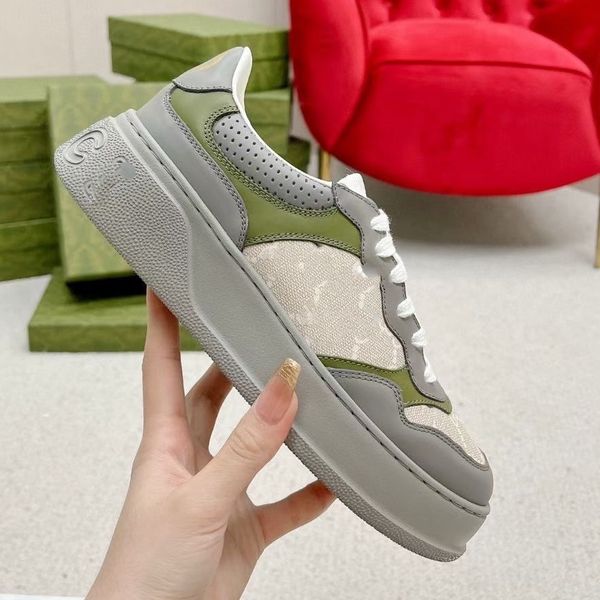 Luxury Sneakers Calfskin Casual Men Women Shoes Designer Flat Reflective Shoes Vintage Suede Leather Trainers Stylist Sneaker Patchwork Leisure Shoe Platform bag