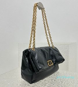Sac à bandoulière de luxe en cuir noir, sac à bandoulière de styliste souple, sac à chaîne à la mode, deux tailles disponibles, sac à main de grande capacité