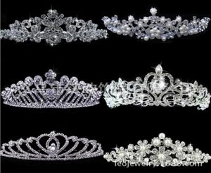 Luxury Sparkly Rhinestone Crystal Wedding Prom Prom Homecoming Crowns Band Princess Bridal Tiaras Hair Accessories Fashion2180326