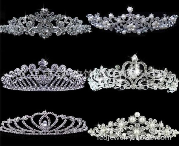 Luxury Sparkly Rhinestone Crystal Wedding Prom Prom Homecoming Crowns Band Princess Bridal Tiaras Hair Accessories Fashion2180326