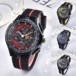 Montre de sport de luxe pour hommes, formule F1, bracelet en caoutchouc, Quartz en acier inoxydable, décontractée, Clock338p