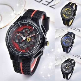 Luxe sport racen auto F1 Formule rubberen band roestvrijstalen kwarts voor mannen casual pols horloge klok306f