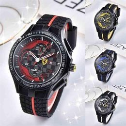 Montre de sport de luxe pour hommes, formule F1, bracelet en caoutchouc, Quartz en acier inoxydable, décontractée, Clock281j