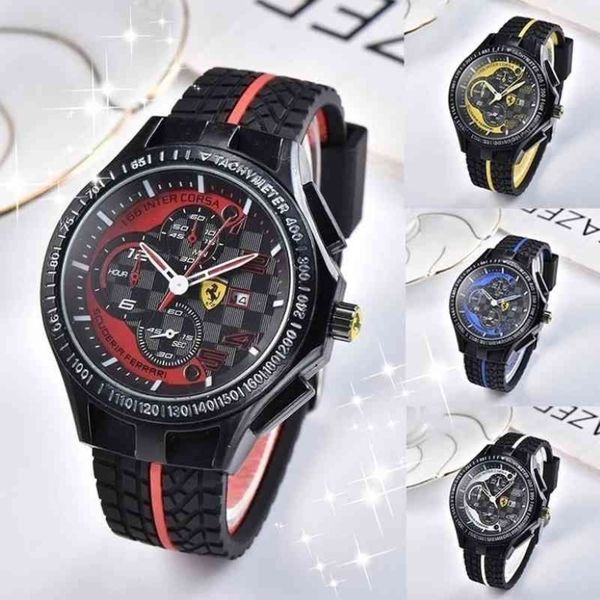 Reloj de pulsera deportivo de lujo para hombre, correa de goma de fórmula F1, de cuarzo, de acero inoxidable, informal, 285s