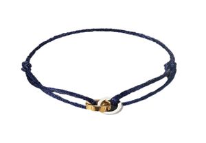 Bracelet en acier inoxydable de luxe 2 corde de coton ronde rétractable belle mode bijoux de mode populaire Gift6162356