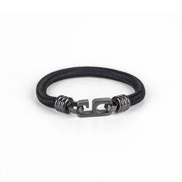 Pulsera de acero inoxidable de lujo, joyería de moda para hombre, pulsera clásica para hombre, regalo de Año Nuevo para hombre