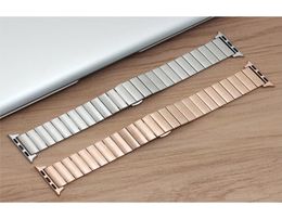 Bracelet de boucle papillon en acier inoxydable de luxe pour bande de montre Apple 38 mm 40 mm 42 mm 44 mm pour la série Iwatch 1 2 3 4 5 STRAP5427498