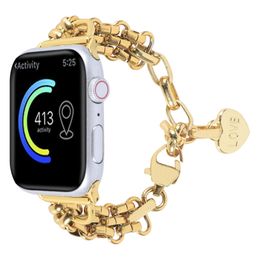 Luxe roestvrijstalen band voor Apple Watch Ultra 49 mm band 40 mm 44 mm 41 mm 45 mm ring Correa IWatch serie 8 7 SE 6 5 4 3 38 mm 42 mm armband