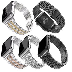 Luxe roestvrijstalen band voor Apple Watch Ultra 49 mm band 41 mm 45 mm 40 mm 44 mm metalen horlogeband 38 mm 42 mm vervangende armband Sportbanden iWatch 8 7 6 SE 5 4 3