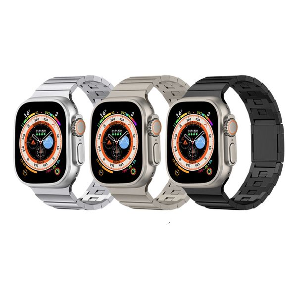 Bracelet de luxe en acier inoxydable pour Apple Watch Series 8 7 6 5 4 3 SE Ultra Magnetic Link Band