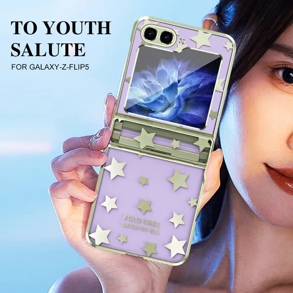 Étuis de téléphone Portable étoile de luxe pour Samsung Z Flip 3 4 5 housse Z Flip5 Flip3 Flip4 étui de protection Portable