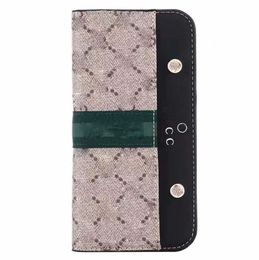 Luxe Star Style Designer Folio iPhone Cases Portefeuille Porte-cartes pour Apple iPhone 11 12 13 14 15 Plus Pro Max Couverture en cuir de mode