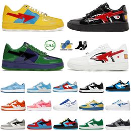 Luxe STAS SK8 Baskets Sports Casual Chaussures Femmes Hommes sta sk8 Cuir Verni Noir ABC Caoms Bleu Couleur Camo Combo Rose Orange Platfrom Mode Baskets