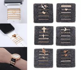 Décoration de sangles de luxe pour Apple Watch Iwatch Galaxy Watch 4 Classic 3 Band Diamond Jewelry Charms Bracelet Silicone Strap Acpes1696283