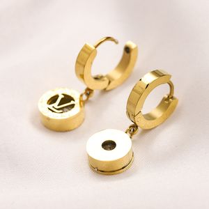 Pendientes de lujo Pendientes de diseñador Letras clásicas Joyería Mujeres 18k Chapado en diamante Regalos de boda de San Valentín Nuevo