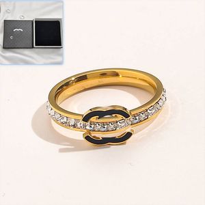 Luxe stijl kristallen ring ontwerper merk dames love cadeau charme ring klassieke stijl hoogwaardige juwelen doos verpakking meisje familie trouwring