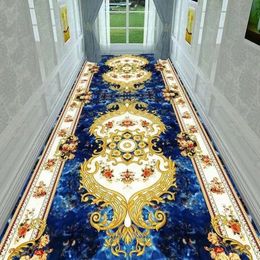 Luxe stijl lange gang tapijten decoratie huisingang veranda vloermatten aanpasbare maat el lobby tapijt trappen 240419