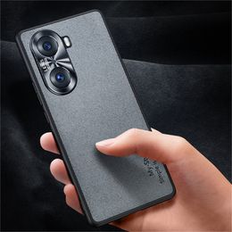 Echt suède lederen koffers voor Huawei Mate30 40 Magic 3 3Pro Honor 50 60 Nova 9 9Pro Zachte Microfiber Protect Cover