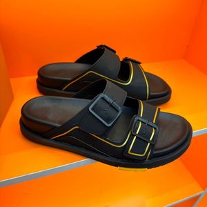 Zomer Luxe Schuine H-stad Sandalen Schoenen Mannen Virgil Abloh Slippers Man Slippers Slip Op Strand Slide Flats EU38-46