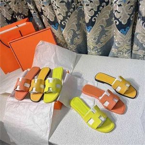 Luxury Summer Orans Sandals Slide's Flat Flip Crocodile Beach Genuine Leather Brand Brand pour Trawl