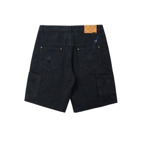 Shorts imprimés de luxe Summer de haute qualité Designer shorts de jean randonnée pantalon Hip Hop Ripped High Stree Brand Vintage Black Perles