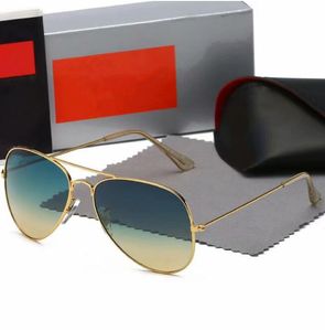 Luxe zonnebril klassiek merk retro dames zonnebril voor mannen luxe mode brillen metalen tinten frame ontwerpers zonnebril vrouw met doos