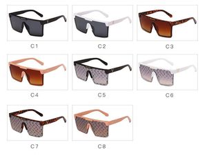 Lunettes de soleil de luxe Designer Lunettes de soleil Femmes Hommes Goggle Senior Lunettes pour femmes Cadre de lunettes Lunettes de soleil en métal Lis V Signature 8 styles