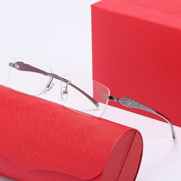 gafas de sol de lujo diseñador para mujer gafas carti anteojos transparentes gafas de sol lentes de oro sin marco clásico Cheetah gafas de sol de calidad superior gafas de sol para hombre