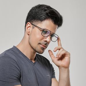 Luxe zonnebrillen bril frames voor mannen Designer bedrijfsstijl titanium lezen vierkante acetaat op recept glazen myopie optische brillen brillen