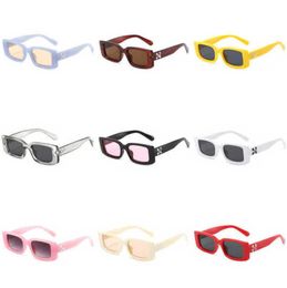 Luxus-Sonnenbrillen, modische Off-Rahmen-Stil, quadratische Marke, für Männer und Frauen, Sonnenbrille, Pfeil x schwarzer Rahmen, Brillen, Trend-Sonnenbrille, helle Sport-Reise-Sonnenbrille W86w