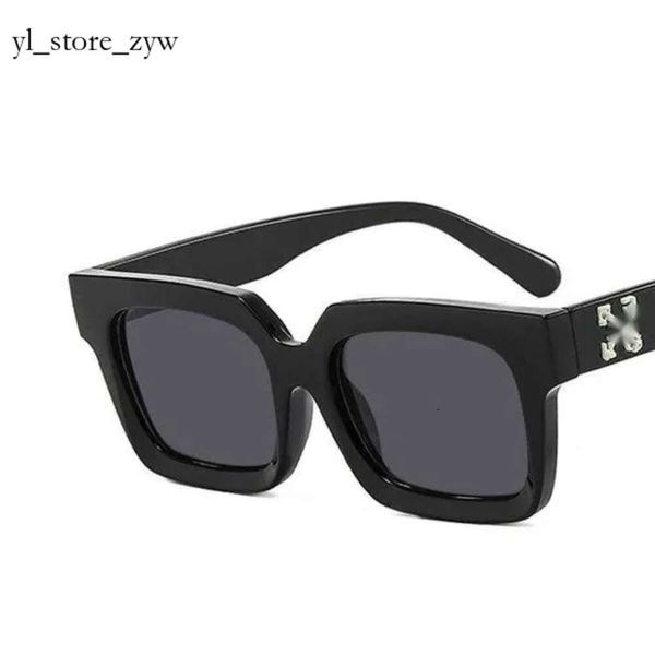 Lunettes de soleil de luxe Fashion Offs White Frames Style Square Marque Hommes Femmes Sunglass Arrow X Black Frame Lunettes Tendance Lunettes Bright Sports Travel Sunglasse 220