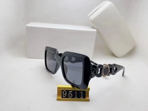 2022 Luxe design schild zonnebril voor vrouwen populaire mode zonnebril UV -bescherming grote verbindingslens frameloze topkwaliteit wordt geleverd met pakket 9511