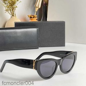 Luxe zonnebril voor dames en heren Designer y Slm6090 Dezelfde stijl bril Klassiek Cat Eye smal frame vlinder met doos QEA4