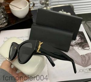 Luxe zonnebril voor dames en heren Designer y Slm6090 Dezelfde stijl bril Klassiek Cat Eye smal frame vlinder met doos WHYT