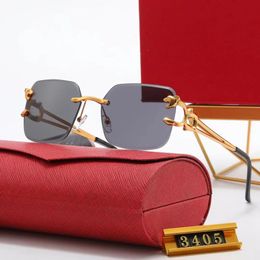 Gafas de sol de lujo para mujeres Diseñador de gafas de sol Sol Square 58 mm Black Summer Shades de moda