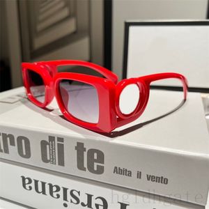 Luxe zonnebril voor dames oversized designer zonnebril mode sport handig lentes de sol rood zwart acetaat montuur zonnebril multistyle zonbestendig PJ092 G4