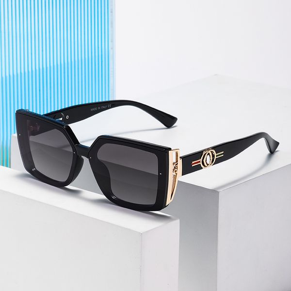 Gafas de sol de lujo Logo G diseñador clásico gafas de montura cuadrada grande para mujer Los hombres europeos y americanos antideslizantes no dañan las gafas de sol con patas de espejo de oreja 22070