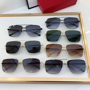 Lunettes de soleil Luxury Lunette de Soleil Mens Femmes Polarisée Place Designer Shades Holiday Classic CT0037S Square Metal Frame Métal