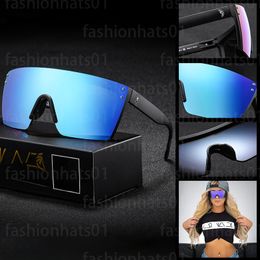 Luxe zonnebril heren modeontwerper zonnebril voor vrouwen hittegolf vierkante lens heren bergbekleding zonnebril met doos