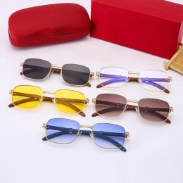 Lunettes de soleil de luxe Polaroid Lens Designer Lettre Hommes Goggle Senior Lunettes Femmes Lunettes Cadre Vintage Métal Pilote UV400 Lunettes de soleil Accessoires de mode