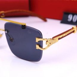 Luxe zonnebril zonnebril voor vrouwen en mannen Designer Logo dezelfde stijl bril Classic Chrome Glazen