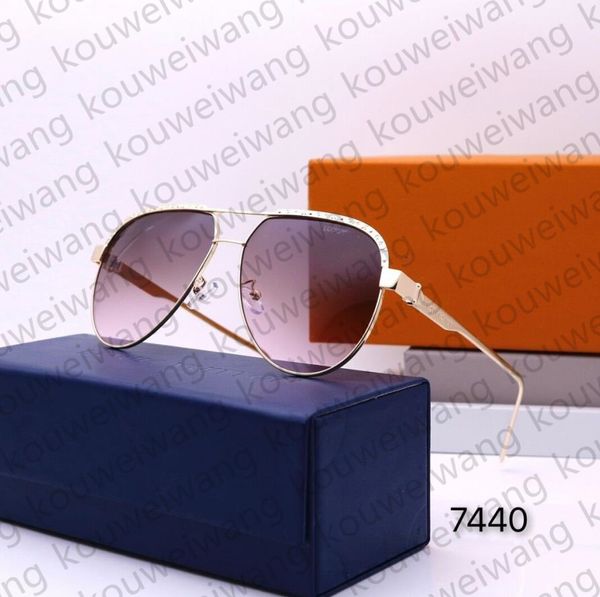 Lunettes de soleil Luxury LVVVVV Brand des lunettes de soleil pour hommes en plein air 7440 et 7481 Couleurs 14 Couleurs Fondice de conducteur Fondues Exportation Electric Bikes Adulte