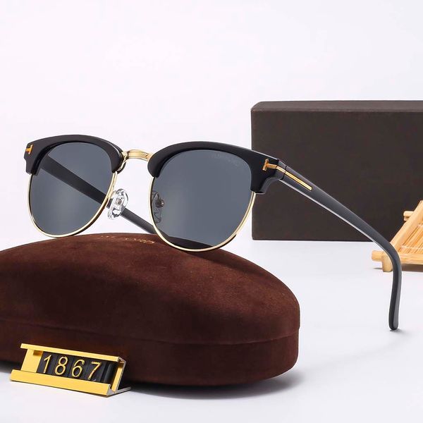 Gafas de sol de lujo para mujer para hombre Goggle Senior Designer Eyewear para mujeres Anteojos Marco Vintage Metal Marco circular Sol Alta calidad con caja