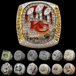 Luxe Super Bowl Championship Ring Designer 14K Gold KC Team Champions Ringen voor Heren Dames Diamond Star Sieraden