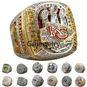 Sentier de ring de championnat de luxe Super Bowl Designer 14K Gold KC Champions Anneaux pour hommes bijoux pour hommes Diamond Sport