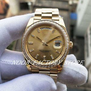 Luxe Super BP Factory 2836 Automatische Beweging V2 Nieuwe Stijl Rvs Horloge Gouden Diamond Dial Bezel Sapphire Glas 40mm Herenhorloges