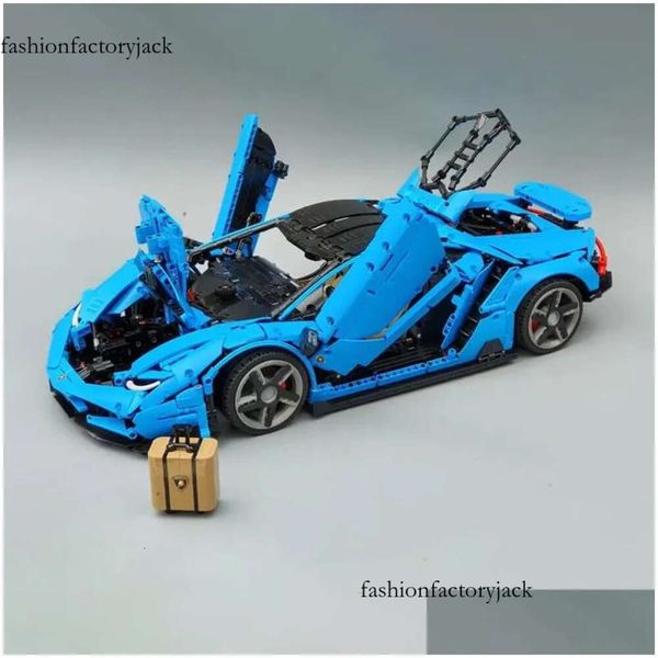 Voitures de supercar de luxe bloque Moc Block C61041 série Hightech voiture de course de supercar bleue 3842 pièces briques de construction jouets éducatifs cadeau pour enfant Moc39933 Drop Dhy8h